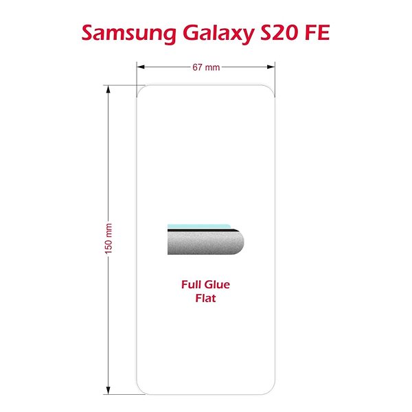 Üvegfólia Swissten Samsung Galaxy S20 FE üvegfólia Műszaki vázlat