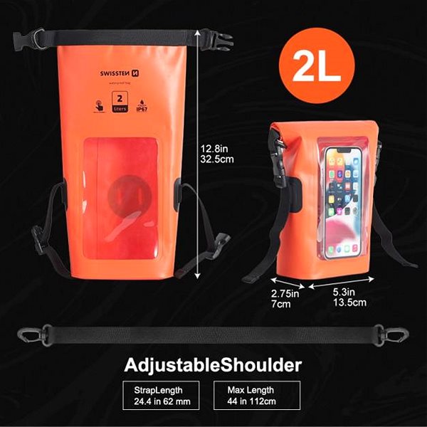 Puzdro na mobil Swissten Waterproof vodotesné puzdro oranžové (2 l) ...