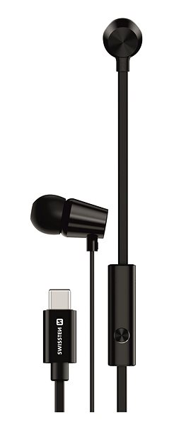 Slúchadlá Swissten Earbuds Dynamic USB-C YS500 čierne ...