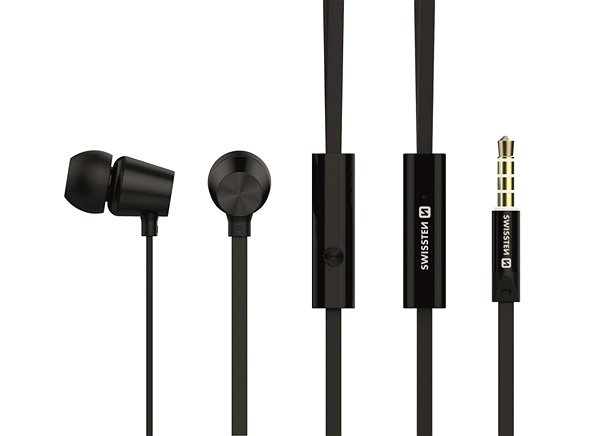 Sluchátka Swissten Earbuds Dynamic YS500 černá Možnosti připojení (porty)