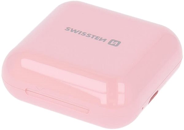 Vezeték nélküli fül-/fejhallgató Swissten Flypods Bluetooth TWS fülhallgató - rózsaszín Oldalnézet