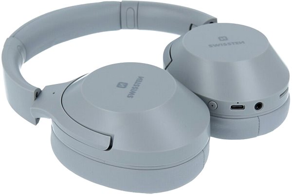 Wireless Headphones Swissten Hurricane Greyy Lateral view