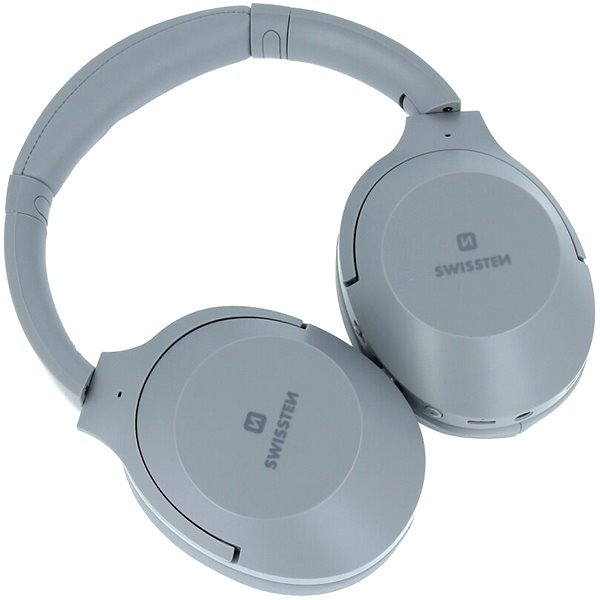 Wireless Headphones Swissten Hurricane Greyy Back page