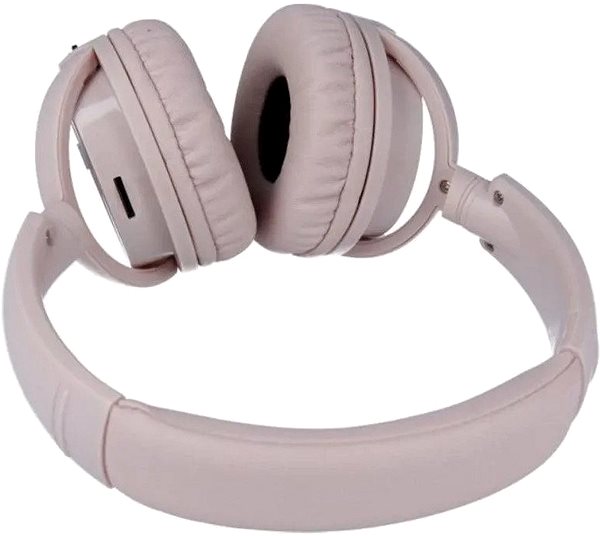 Vezeték nélküli fül-/fejhallgató Swissten Trix rózsaszín Oldalnézet