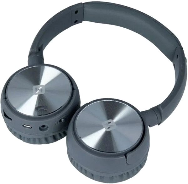 Wireless Headphones Swissten Trix Silver Grey Lateral view