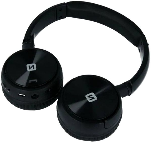 Wireless Headphones Swissten Trix Black Lateral view