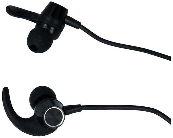 Wireless Headphones Swissten Active Black Lateral view