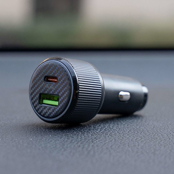 Car Charger Swissten CL Adapter USB-C PD + USB-A 63 W black + USB-C/USB-C cable 1 m ...