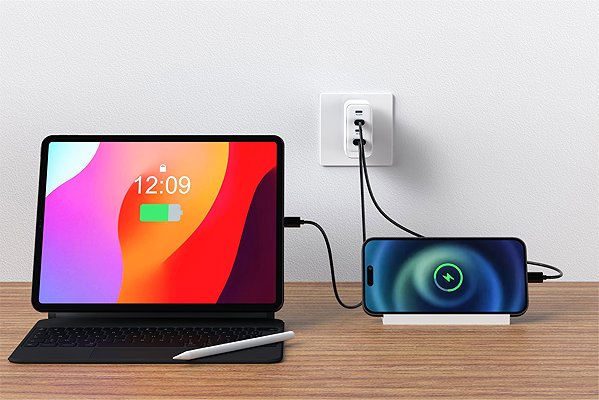 Wall Charger Swissten GaN 2x USB-C PD 100W +1x USB-C PD 20W + 1x USB-A QC 30W QC White ...