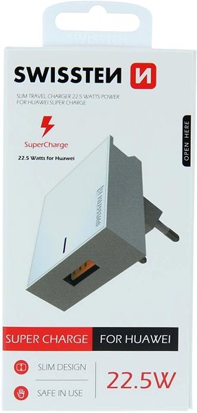 Netzladegerät Swissten Netzwerkadapter für Huawei Supercharge weiss Verpackung/Box