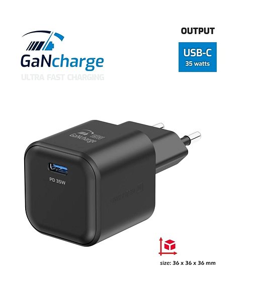 Netzladegerät Swissten Netzwerkadapter GaN 1x USB-C 35W Power Delivery schwarz ...