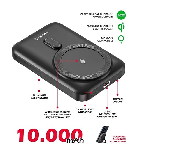 Power Bank Swissten Power Bank 10000 mAh PD 20W (compatible with MagSafe) ...