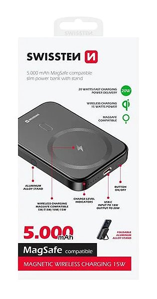 Power Bank Swissten Power Bank 5000 mAh PD 20W (compatible with MagSafe) ...