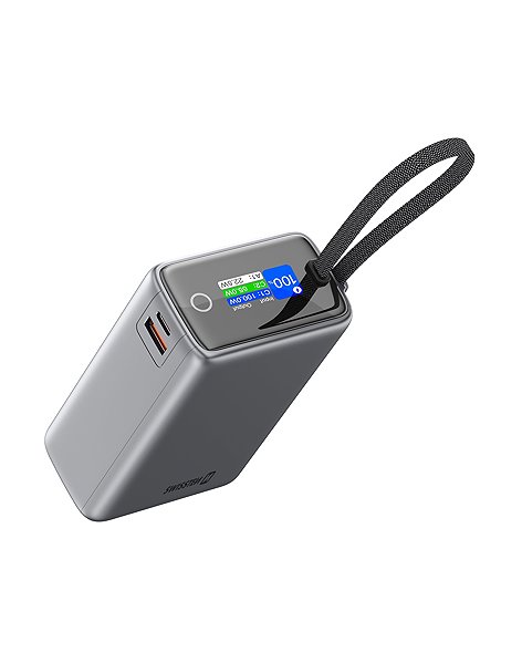 Power Bank Swissten 25000 mAh travel with integrated cable grey ...