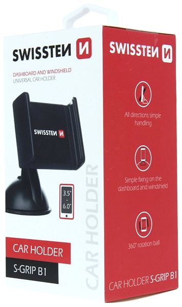 Phone Holder Swissten B1 Holder for Glass or Dashboard Packaging/box
