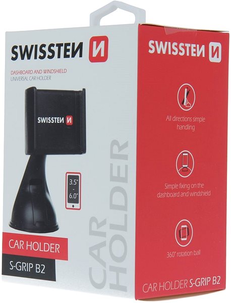 Phone Holder Swissten B2 Holder for Glass or Dashboard Packaging/box