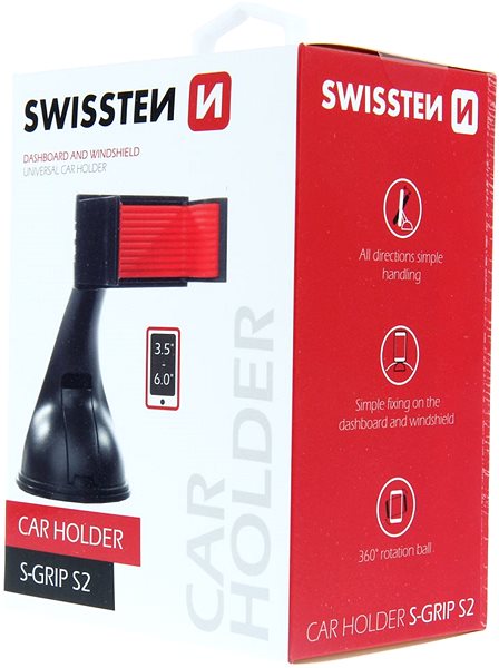 Telefontartó Swissten S2 telefontartó szélvédőre vagy műszerfalra Csomagolás/doboz