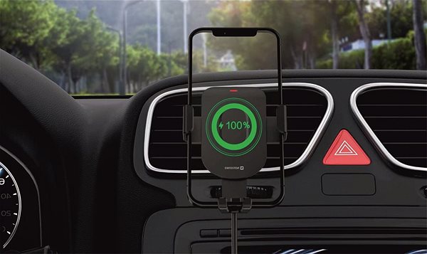 Phone Holder Swissten GW1-AV5 Gravity Holder With Wireless Charging for Car Vents Lifestyle