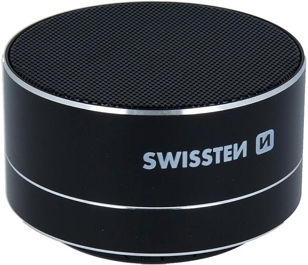 Bluetooth reproduktor Swissten i-Metal Bluetooth reproduktor čierny Bočný pohľad