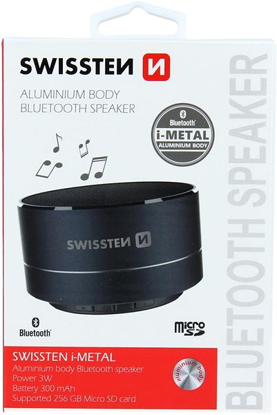 Bluetooth Speaker Swissten i-Metal Bluetooth Speaker, Black ...