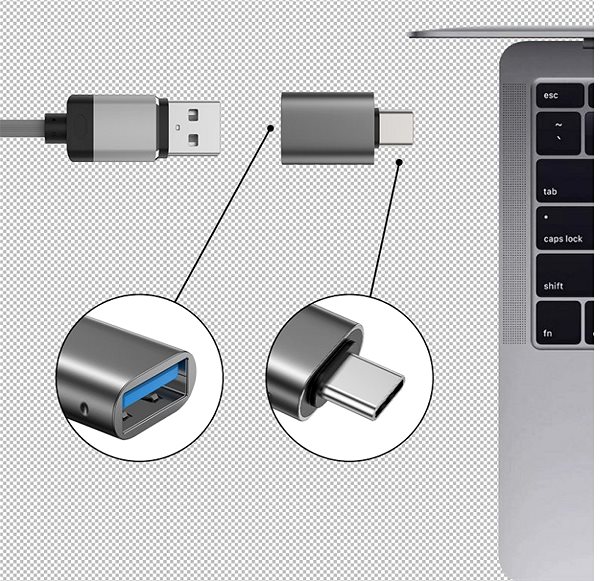 Adapter Swissten OTG-Adapter USB-C (M) / USB-A (F) ...