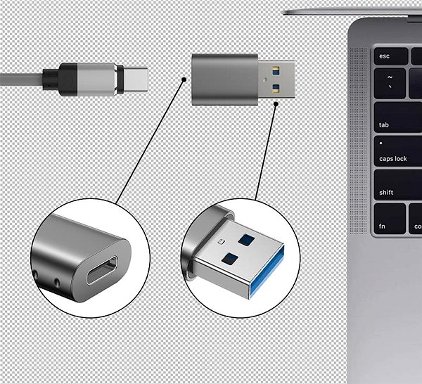 Adapter Swissten Adapter USB-A (M) / USB-C (F) ...