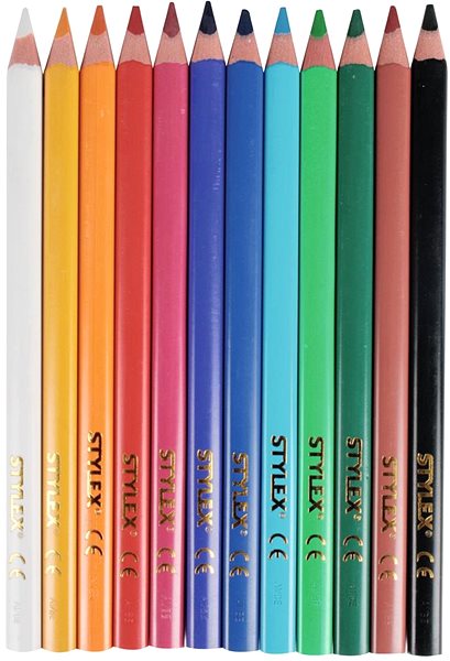 Coloured Pencils STYLEX Crayons 12 colours ...