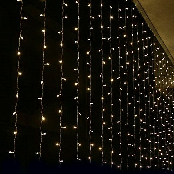 Svetelná reťaz LED vianočný záves, 2× 2 m, teplá biela, 360× LED ...
