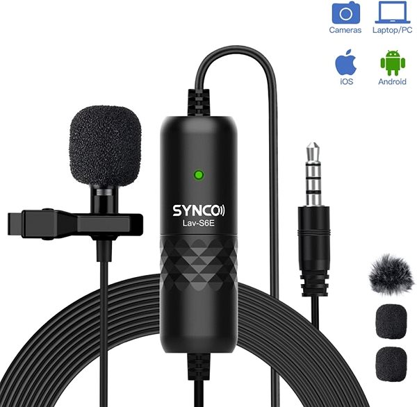 Mikrofon SYNCO Lav-S6E Csomag tartalma