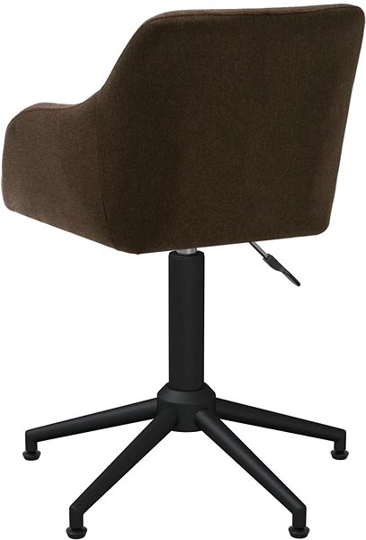 Jídelní židle Otočná jídelní židle tmavě hnědá textil, 3089466 ...