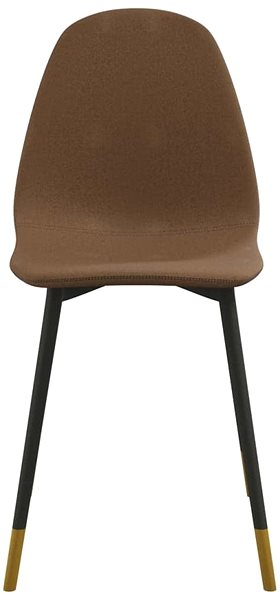 Jedálenská stolička Jedálenská stolička 2 ks hnedé textil, 325618 ...