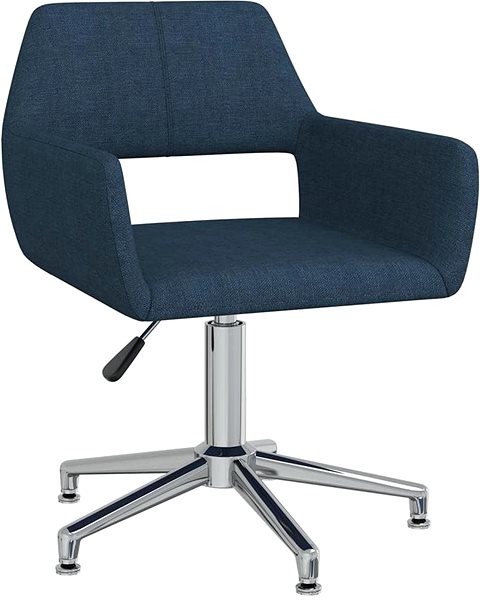 Jedálenská stolička Otočná jedálenská stolička 2 ks modrá textil, 330348 ...