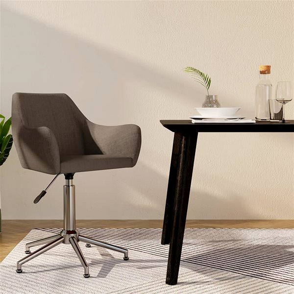Jídelní židle Otočná jídelní židle taupe textil, 330959 ...