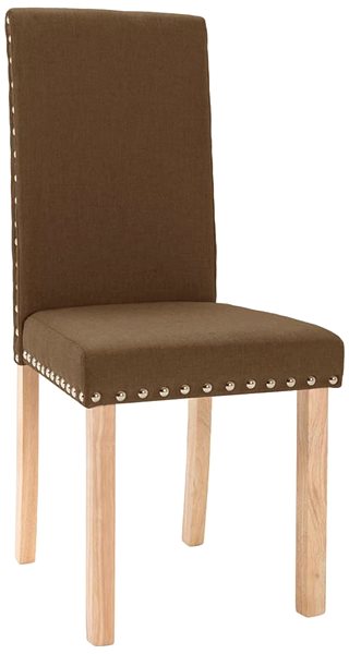 Jídelní židle Jídelní židle 4 ks hnědé textil, 336794 ...