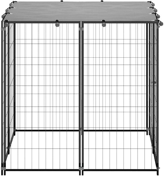 Kotec pro psa SHUMEE černý 110 × 110 × 110 cm ocel, 150781 ...