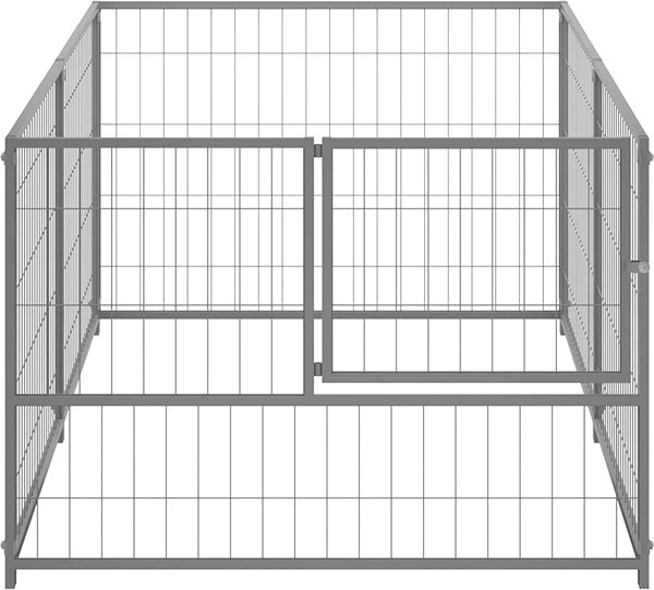 Kotec pro psa SHUMEE stříbrný 200 × 100 × 70 cm ocel, 150793 ...