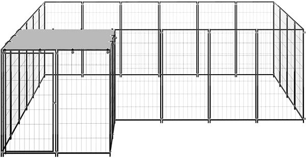 Kotec pro psa SHUMEE černý 8,47 m2 ocel, 3082212 ...