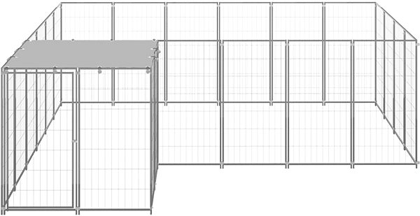 Kotec pro psa SHUMEE stříbrný 8,47 m2 ocel, 3082219 ...