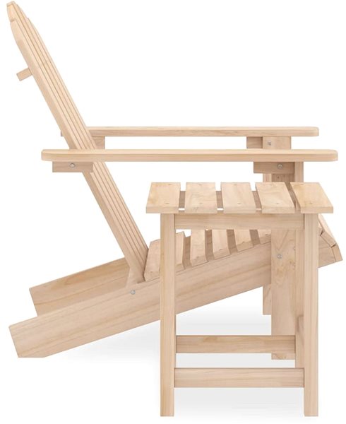 Záhradné kreslo Záhradná stolička Adirondack so stolíkom masívne jedľové drevo, 315922 ...