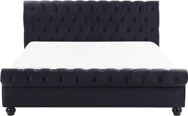 Postel BELIANI postel Chesterfield AVALLON 160 × 200 cm, černá ...