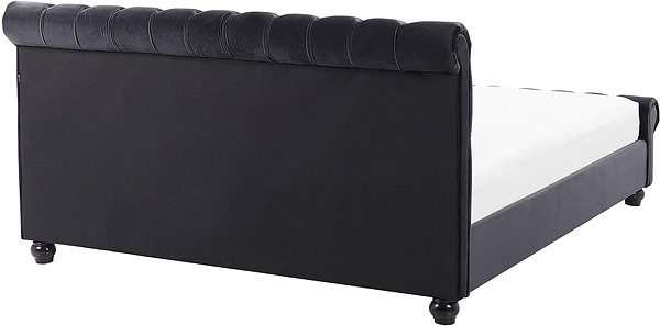 Postel BELIANI postel Chesterfield AVALLON 160 × 200 cm, černá ...