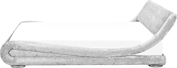 Posteľ BELIANI strieborná zamatová 160 × 200 cm AVIGNON ...
