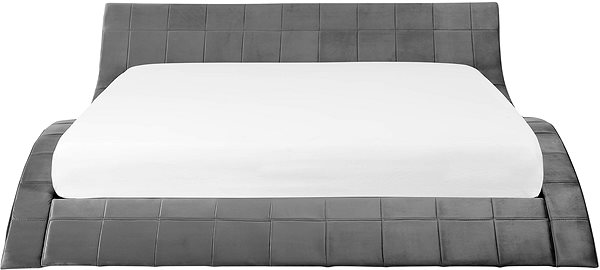 Posteľ BELIANI velúrová sivá 180 × 200 cm VICHY ...