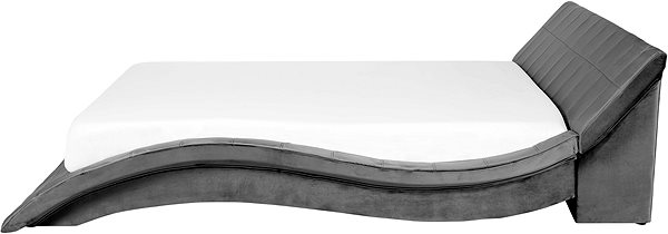 Posteľ BELIANI velúrová sivá 180 × 200 cm VICHY ...