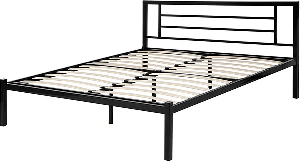 Posteľ BELIANI kovová čierna s rámom CUSSET 160 × 200 cm ...