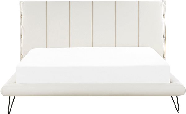 Posteľ Biela BELIANI z umelej kože 180 × 200 cm BETIN ...