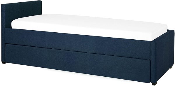 Posteľ BELIANI rozkladacia 80 × 200 cm modrá MARMANDE ...