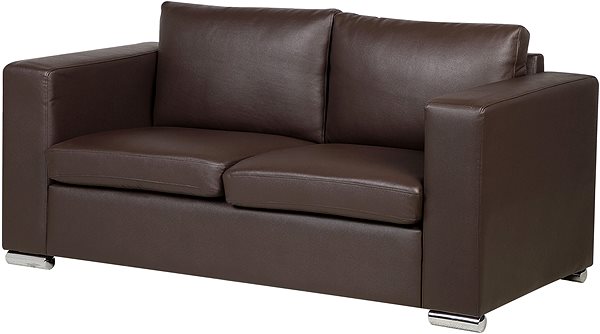 Sedací souprava Hnědá kožená pro 3 osoby HELSINKI ...