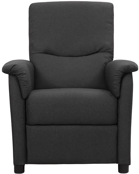 Masážní křeslo Shumee zvedací polohovací tmavě šedé textil, 3093282 ...