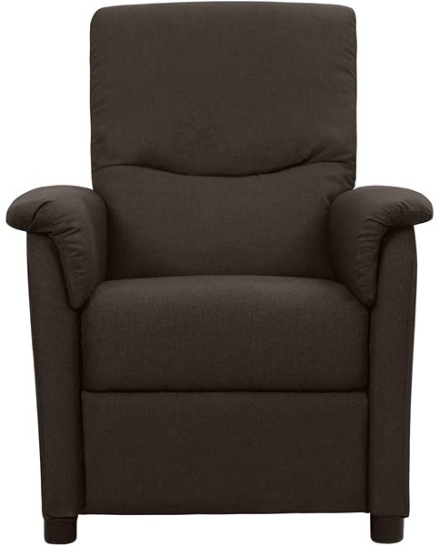 Masážní křeslo Shumee zvedací polohovací tmavě hnědé textil, 3093286 ...